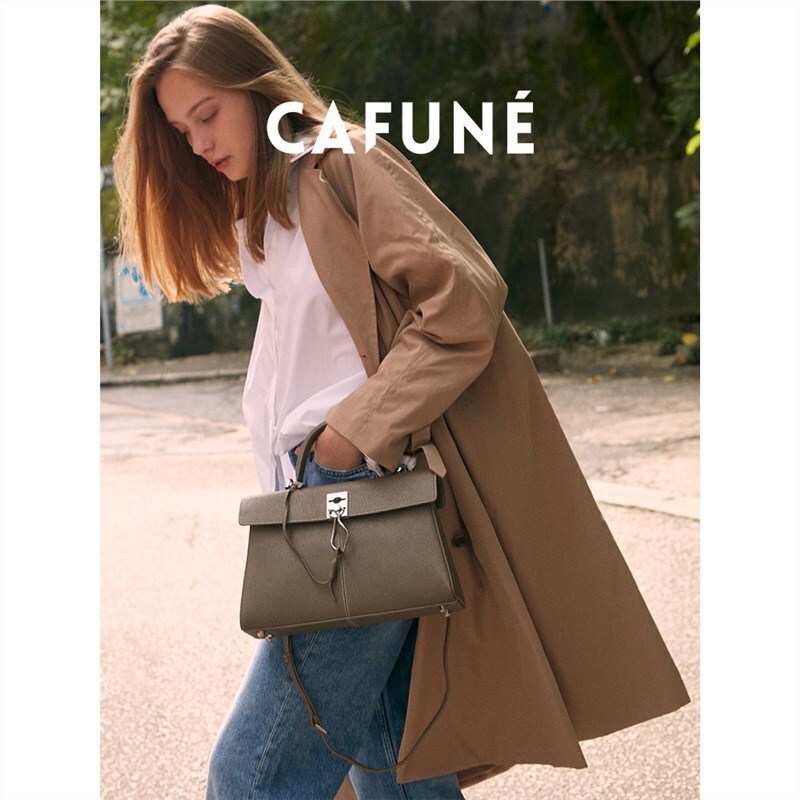 Bag CAFUNE Niche Bag For Women With High-End Texture, Stance Bag, Large Cowhide Document Commuting Bag, Handbag