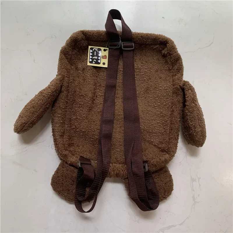 Domo Kun Plush Backpack Kaii Cute Bags for Kids Women Men Anime Body School Backpack Schoolbag BrownXJ241219