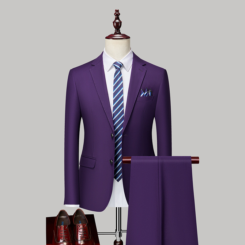 G1220Suit men's striped business two-piece suit groom wedding suit