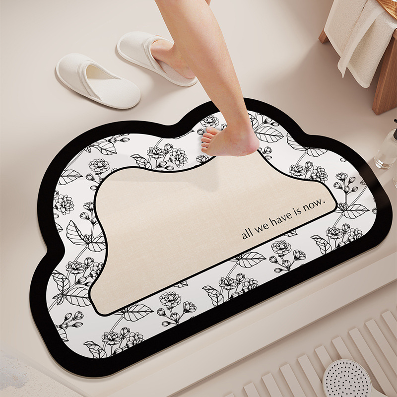 Bathroom Floor Mats Toilet Soft Strong Absorbent Foot Mat Toilet Door Anti-slip Mat Quick-drying Carpet