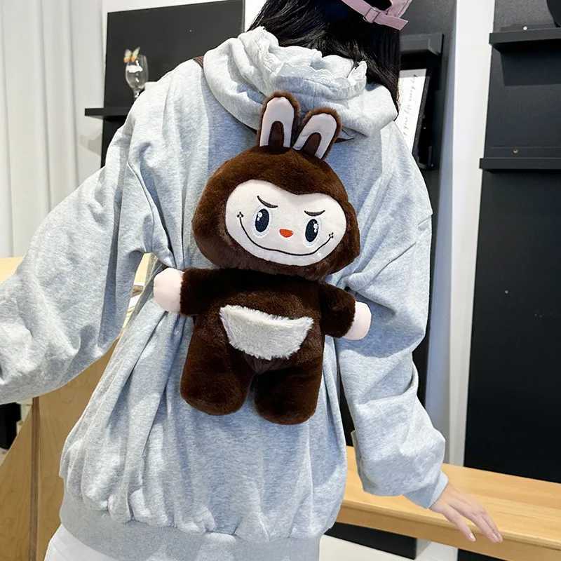 Cute ins wind POP MART small bag backpack plush Labub ci park doll backpack bagXJ241219