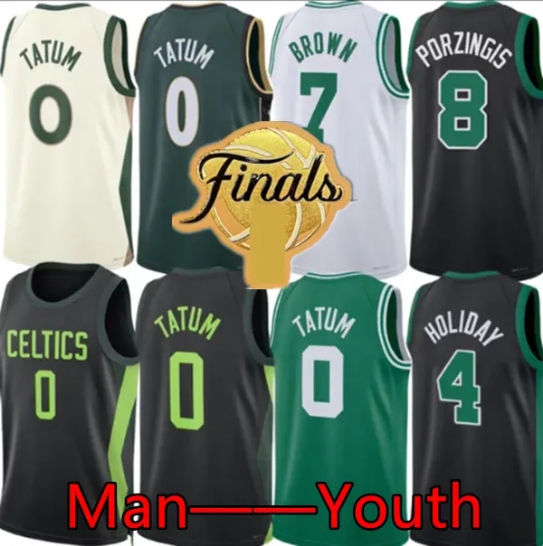 Celti Custom Basketball jerseys Jayson Tatum Jaylen Brownn Jrue Holiday Derrick White Kristaps Porzingis Payton jersey