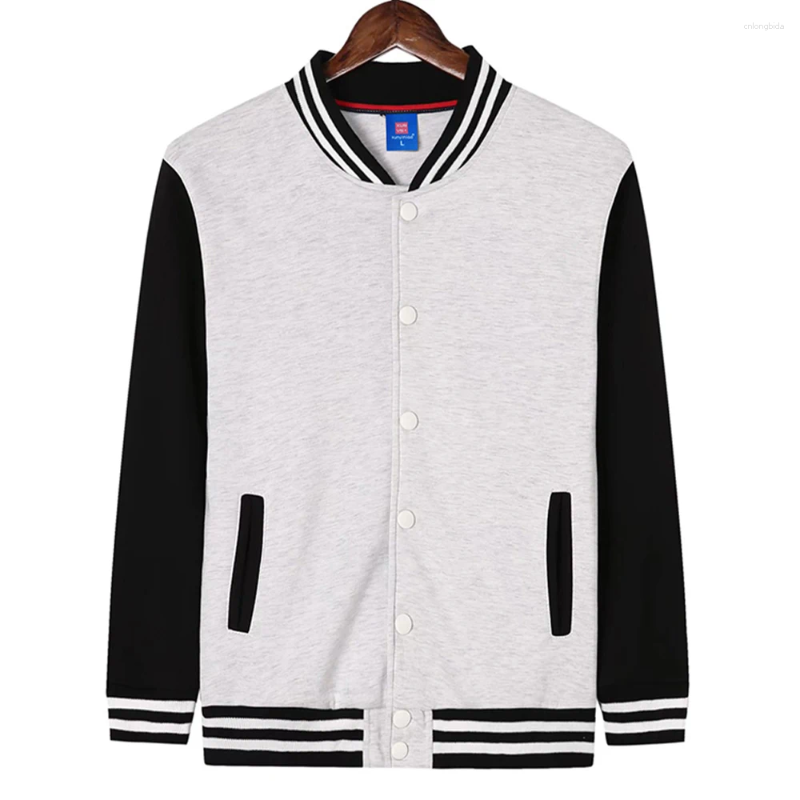 Baseball Jacket Mens Classic Fleece Jacket, Plain Varsity Jackets, Warm Winter Outerwear for Men - Lightweight Casual Fashion