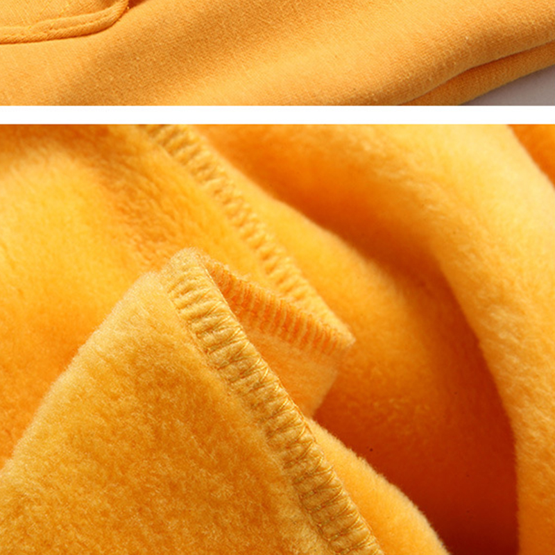 Autumn and winter Hong Kong style padded hooded sweater men's large size trend thick clothing suit pullover students warm jacket m030