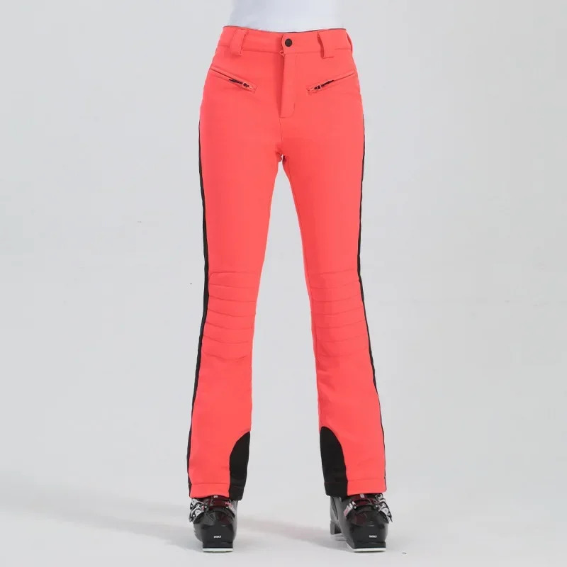Womens high elasticity ski pants womens ultra-thin winter Trouser 2025 Alpine sports ski pants outdoor warm and waterproof snow clothing 241219