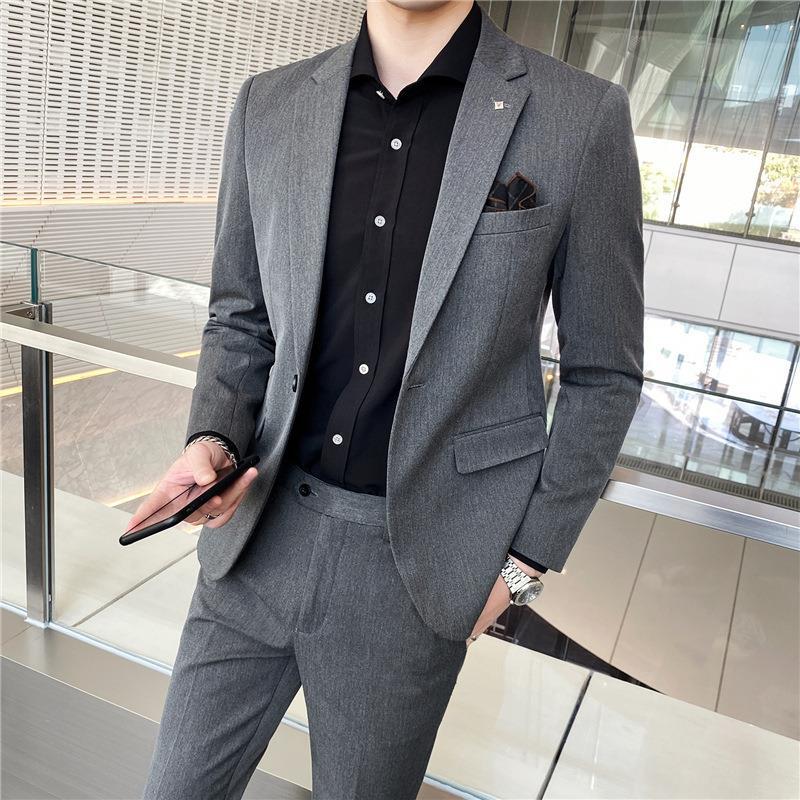 X1220Men's suit jacket Korean style slim fit best man groom wedding