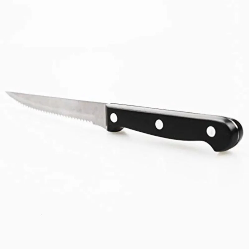 4/6/8/12 piece steak knife set sharp blade black PP handle outdoor barbecue picnic meat knife multifunctional fish knife 241220