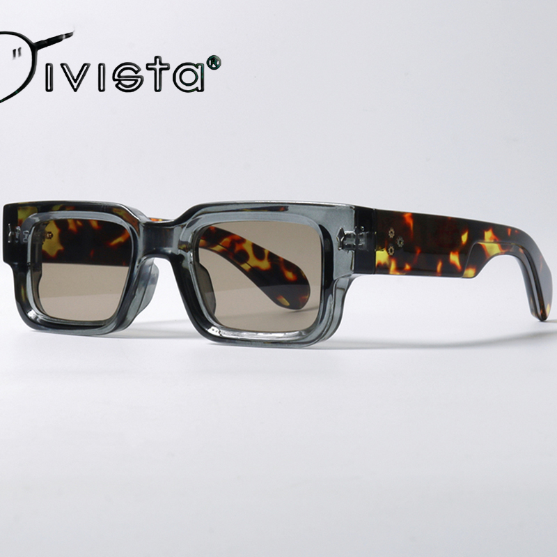 Oversized Square Sunglasses Men Women Steampunk Pilot Designer Retro Personalized Rectangle Goggles Gothic Thick Y2K Cyberpunk Futuristic Cool Guy S01