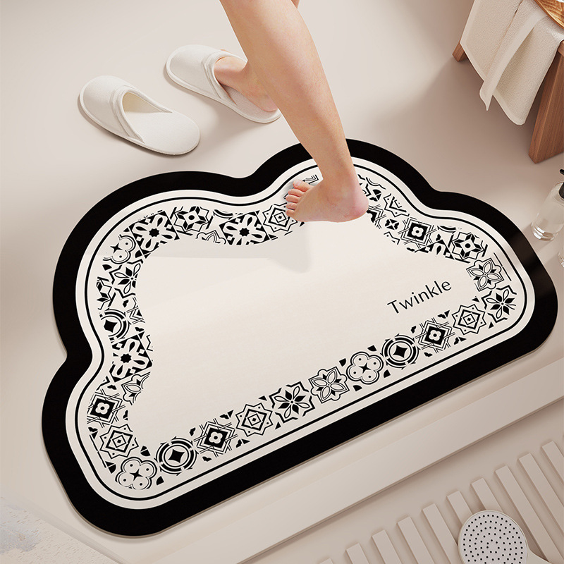 Bathroom Floor Mats Toilet Soft Strong Absorbent Foot Mat Toilet Door Anti-slip Mat Quick-drying Carpet