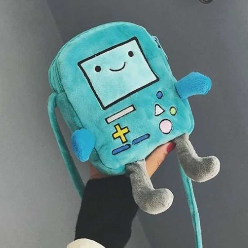 Finn Jake Figure Crossbody Bag Swag Rap Plush Coin Bag Phone Bag Anime Advanture Robert BMO Bag Stuffed Toys For Children GiftXJ241219