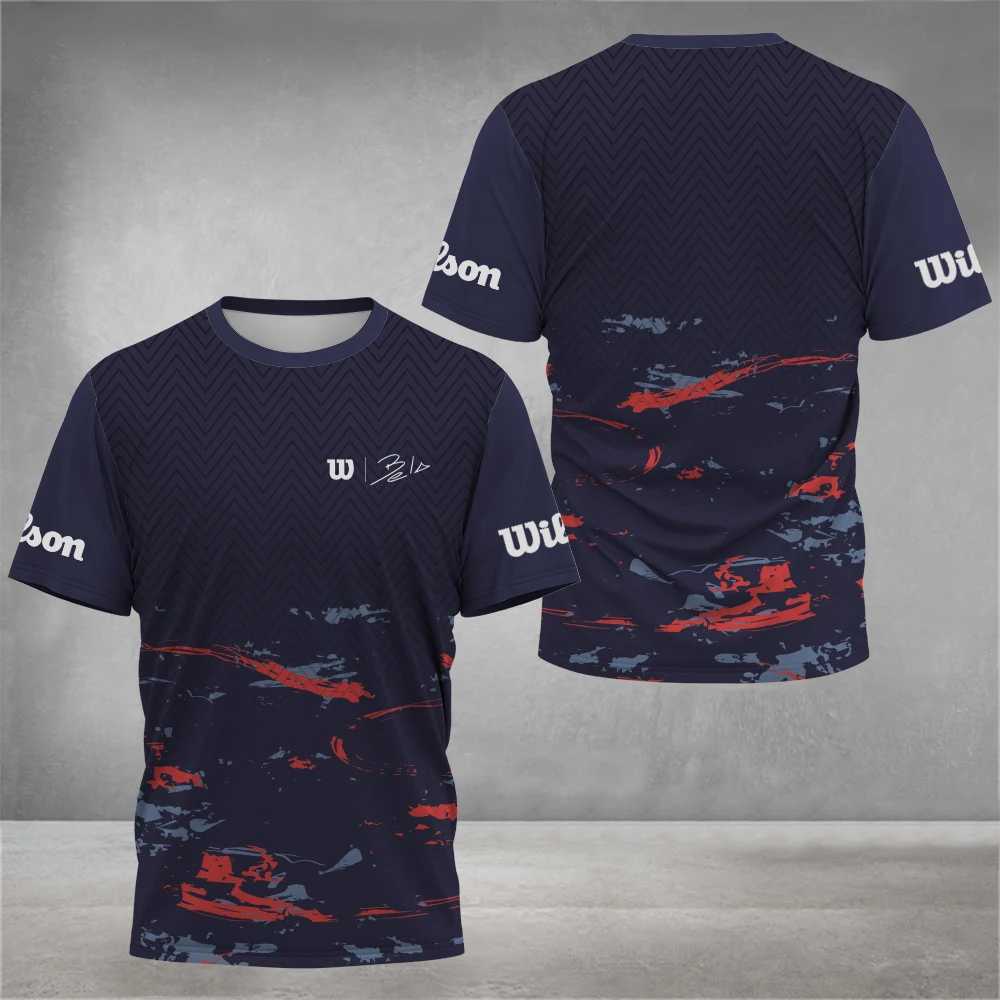 2025 Summer Mens Tennis T-shirt Comfortable Breathable Speed Drying Sports T-shirt Neutral Short Sleeve Badminton Basketball z2507017T8F