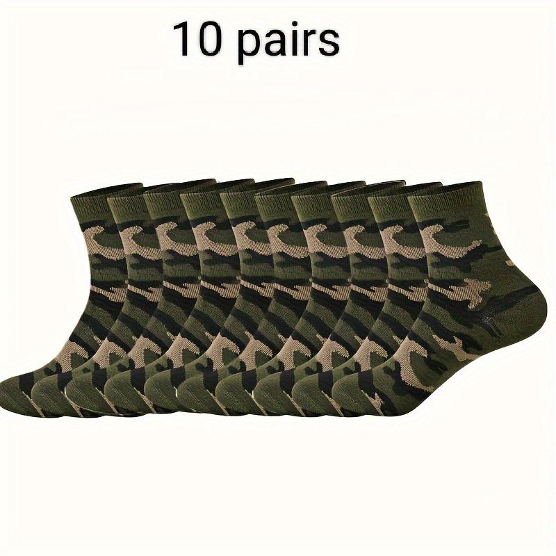 10 pairs of four seasons men's sports camouflage socks anti-odor boat socks breathable leisure socks hot-sale