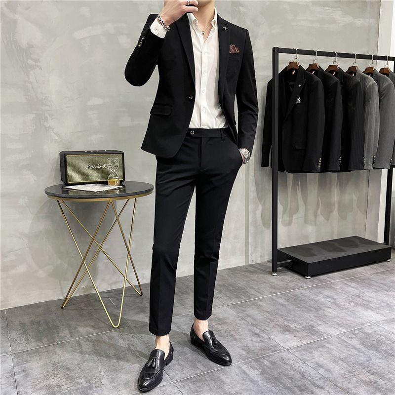 S1220Casual suits for men, two-piece suits, 2025 spring Korean style, slim fit