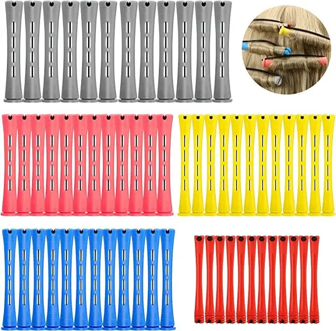 60 Pieces Hair Perm Rods Professional Hairstyling Accessory Barber Shop Hairs Curlers Hairdressing Accessories Hair Rollers 241218