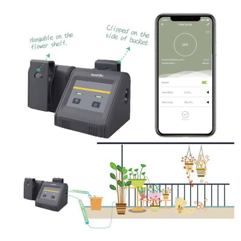 Tuya RainPoint WIFI Automatic Water Pump Irrigation System Timer Plant Garden Watering System Irrigation Smart Life App ControlXJ241220