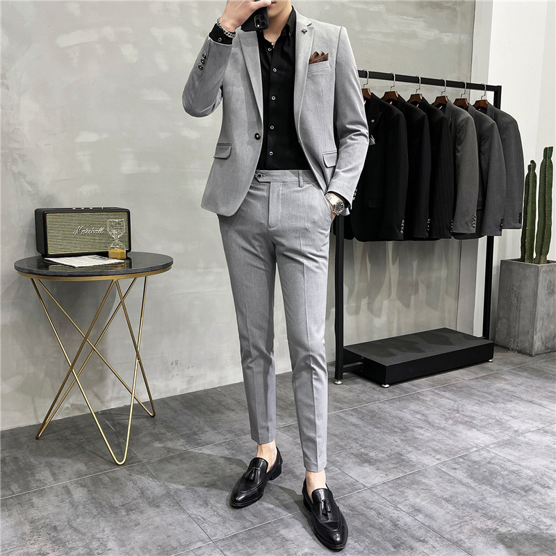 S1220Casual suits for men, two-piece suits, 2025 spring Korean style, slim fit
