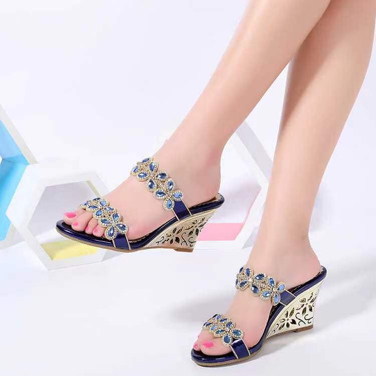 2025 new Sandals Latest Green African Pump High Heels Italian Wedding Elegant Women's Summer Skating Shoes 230506