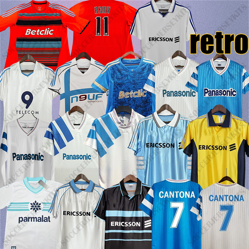 Retro mar seille Papin Cantona WADDLE #8 Soccer Jerseys Vintage Classic football Shirts 1990 1991 Maillot de foot maillot om retro soccer jersey mar seille retro