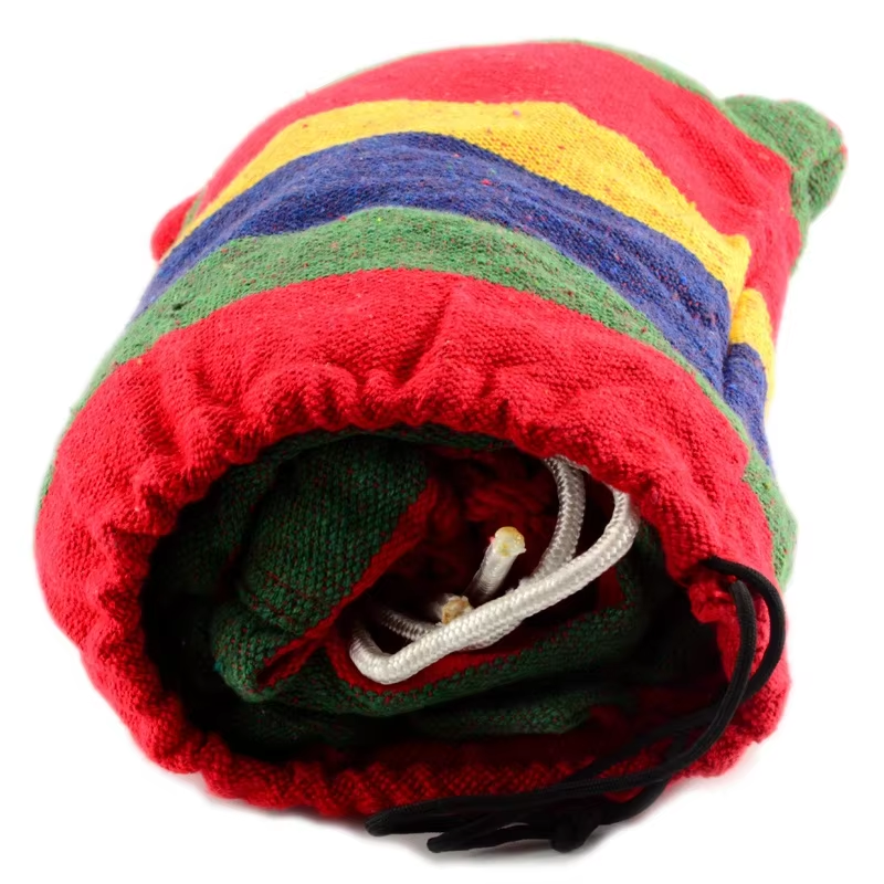 Outdoor camping hammock portable folding double canvas hammock swing