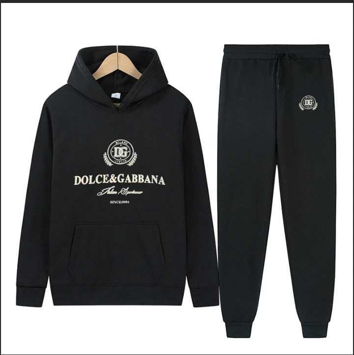 Men's Tracksuits D G 2024 Mens and Womens Autumn/Winter New Round Neck Printed Sweater Loose and Skin Friendly J241207