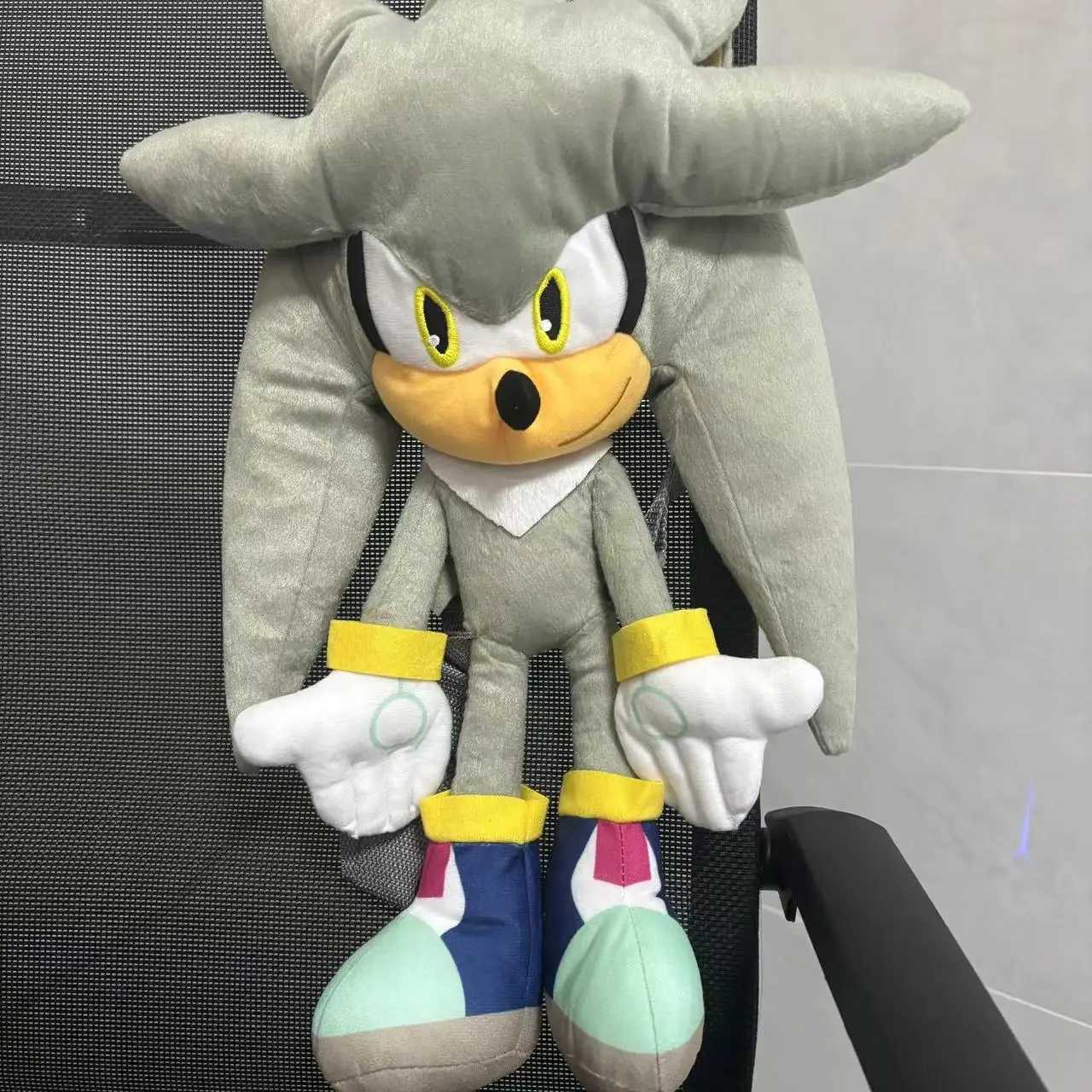 Classic Game Character Black Shadow 55CM Plush Backpack Anime Silver Doll Childrens Comfort Toy Birthday Christmas GiftXJ241219