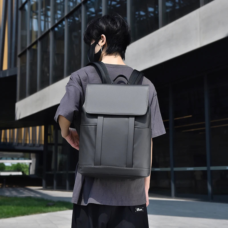 Leisure Business Backpacks For Men 14-15 inch Laptop Backpack Urban Daily Work Back pack Teens Student Backpack Male Black 241219 - view 4