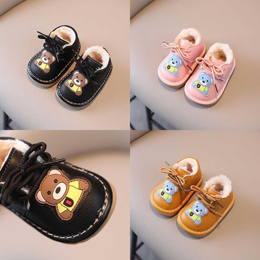 Infant Winter First Walkers Shoes Plush Warm Baby Girl Shoes Cute Cartoon Casual Boy Shoes Littlesprouts Flat Soft Comfortable Toddler Shoes Sizes 16 