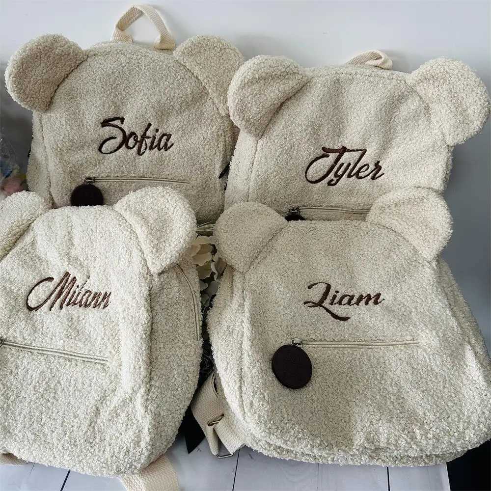 Teddy Bear Backpack Toddler backpack custom name backpack Embroidered bag Embroidered kids backpack Toddler Backpack CustomXJ241219