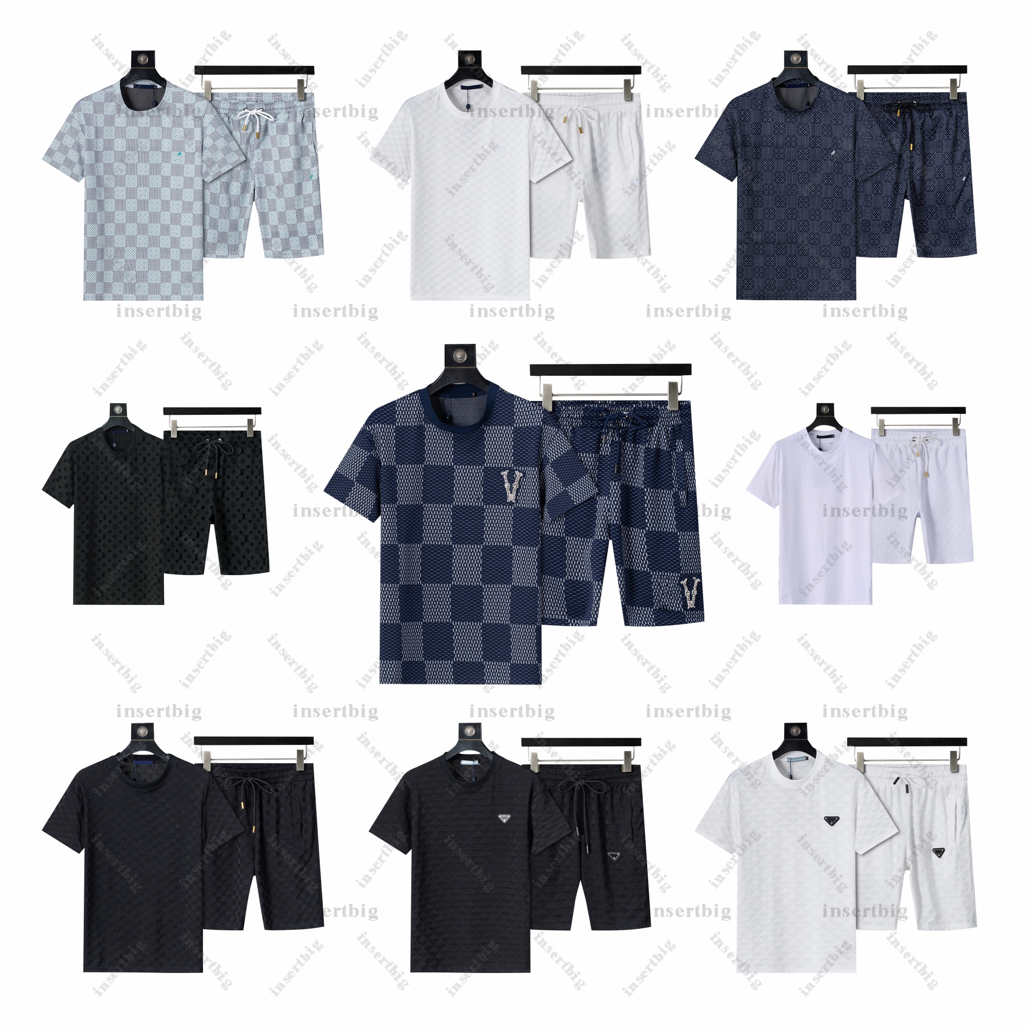 Summer Mens Designer Polo Shirt Shorts Cotton 100% High Quality Mens T Shirt Shorts Set 6688