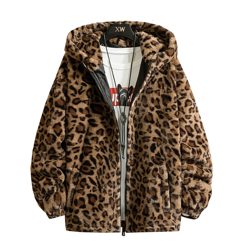 Fallwinter Leopard Print Jacket Loose and Comfortable Cottonpadded Fashion Mens Womens Autumn Warm 241217