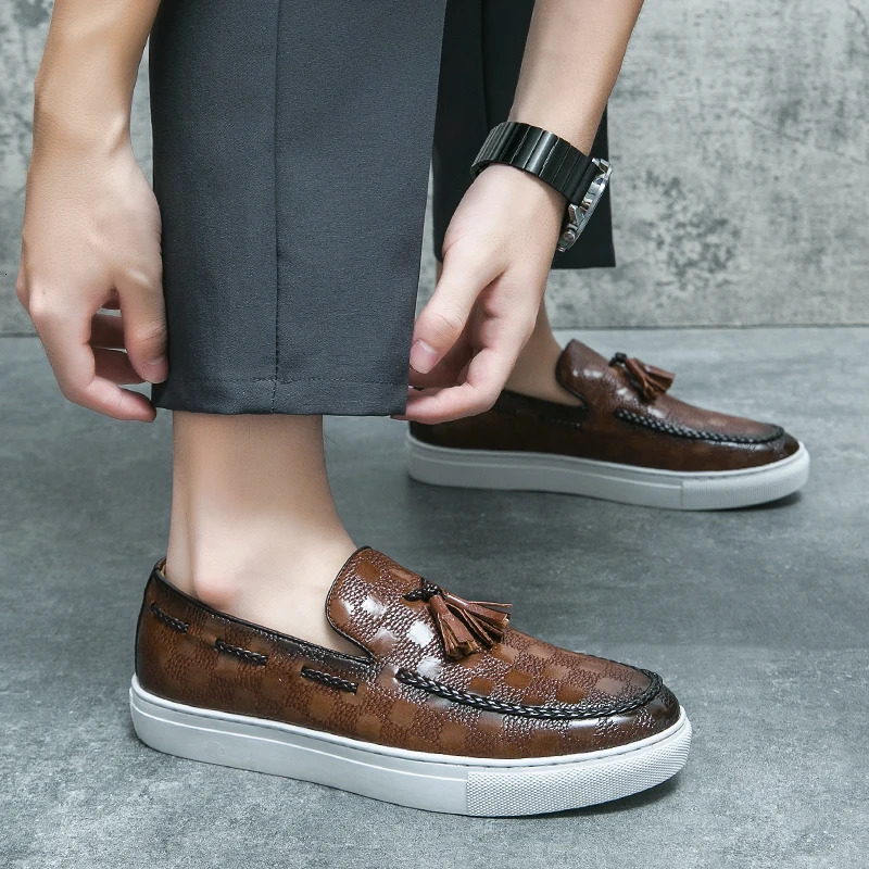 Leather Shoes Casual Business Shoes for Men Dress Tenis De Hombre Moccasins Mokasin Tenis Caballero er 241220