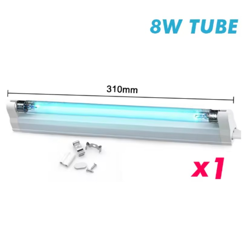 T5 UV Sterilizer Lamp AC 110V 220V 6W 8W LED Tube Ozone Germicidal Light Bactericidal Ultraviolet Lamp Indoor Disinfection Light