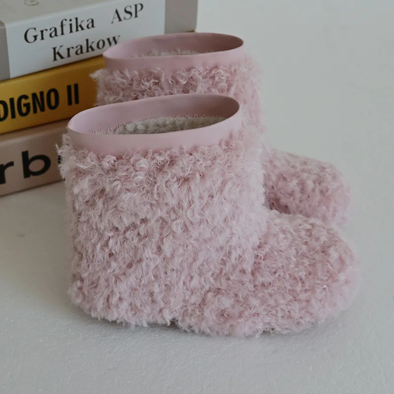 Winter Childrens Snow Boots Fashion Composite Wool warm Lambswool Baby Girls Fashion Boots Exquisite Gift Kids Casual shoes 241219