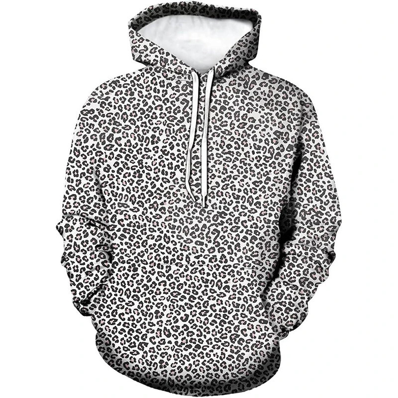 Fashion Sexy Leopard Hoodies Animal Cheetah 3D Print Women Men Long Sleeve Hooded Sweatshirts Harajuku Pullovers Female Clothing 241216