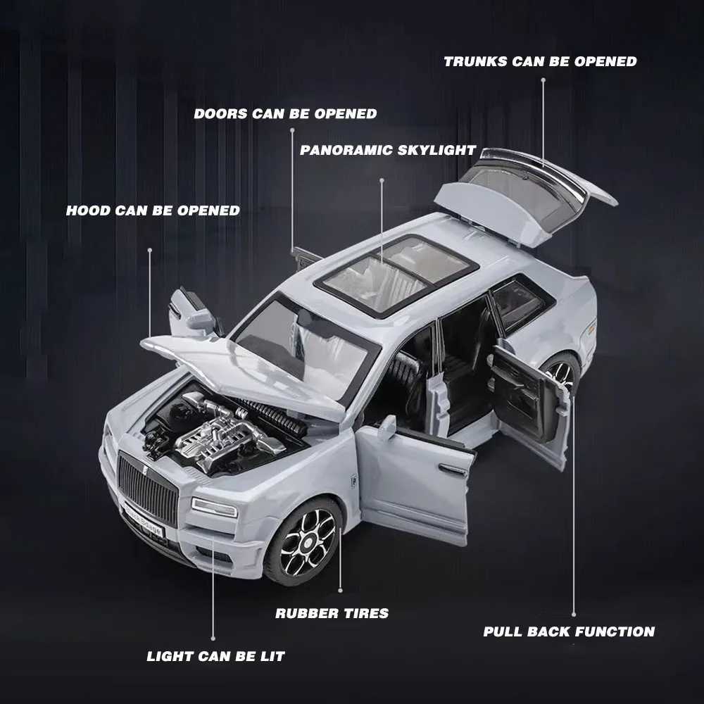 1 32 Rolls Royce SUV Klein alloy car model Diecasts metal toy car model simulated sound and light series childrens gift Y241221
