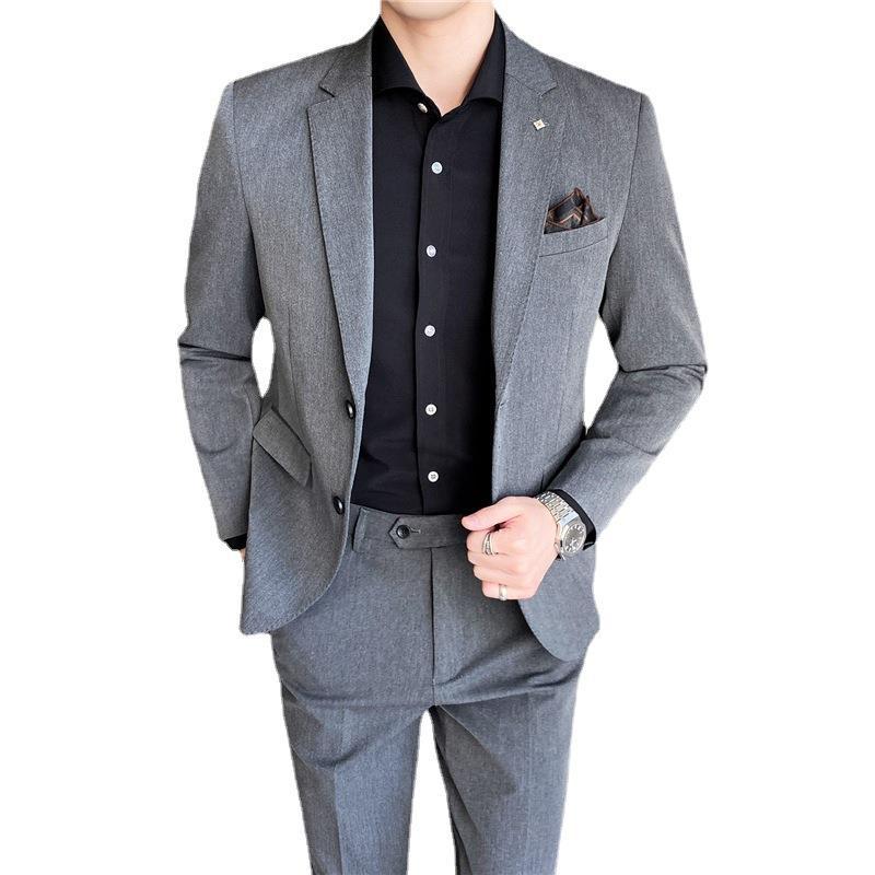X1220Men's suit jacket Korean style slim fit best man groom wedding
