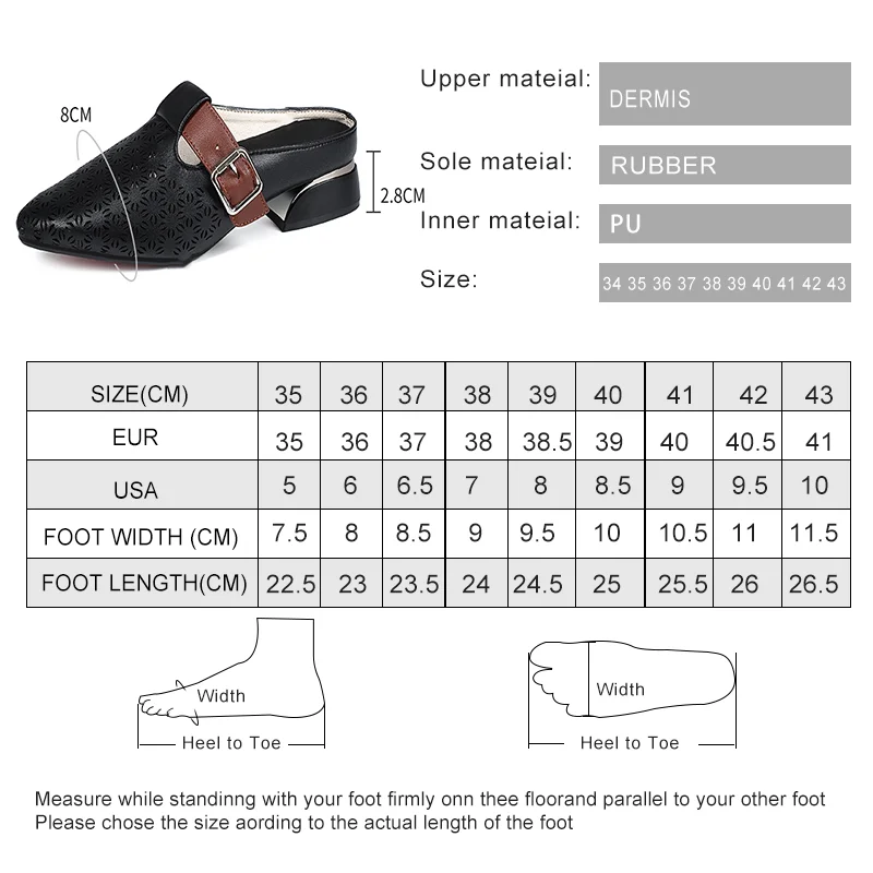 AIYUQI Women Summer Slippers Genuine Leather Semi-Wrap Hollow Slippers Women Fashion Wear Casual Slippers Women