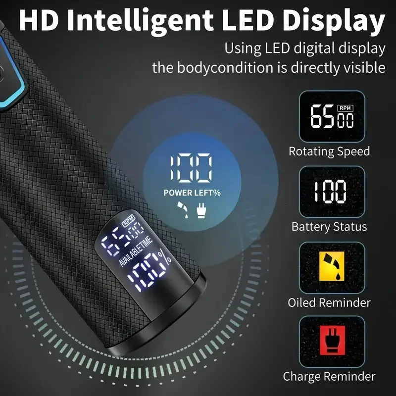 RUCHA Hair Clipper And Trimmer Set Barber Clippers For Men Professional Kit Beard Haircut Cordless Cutting 241219