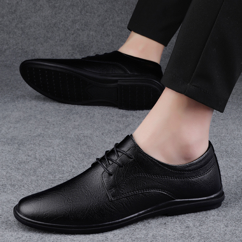 Quality High Brand Genuine Leather New Office Business Formal Cotton Men's Driving Shoes Soft Soles 7e16