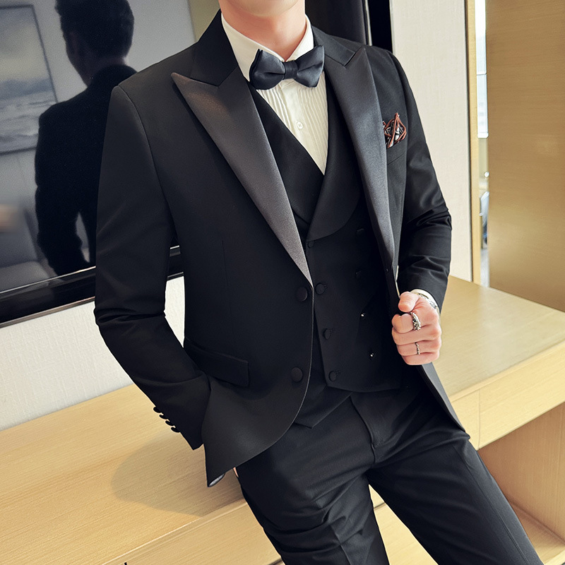 L1220Groom wedding suit host banquet suit two button tuxedo suit