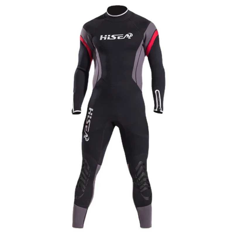 Latest Hisea Scuba Diving Suit Men 3mm Neoprene Diving Suit Swimming Wetsuit Surf Triathlon One-piece Diving Suit for MenXJ241220
