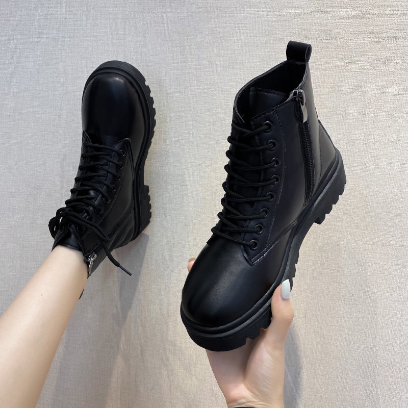 New Ddmywed Autumn Black Handsome Martin Women S Matsutake Thick Sole Short Boots Chinese Brand Shoes F Ddmysaturn