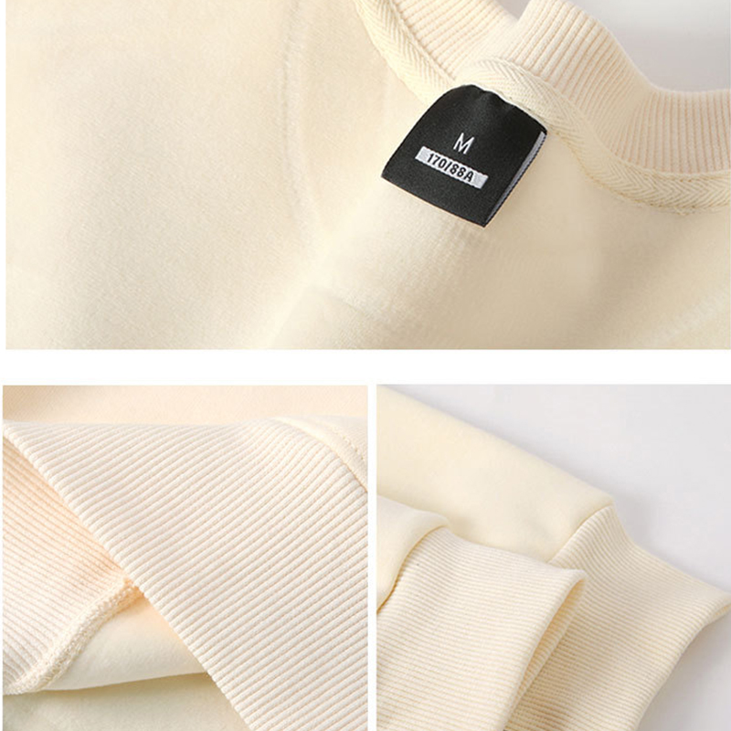 Heavyweight sweater men 2024 new spring, autumn and winter youth padded thickened round neck shirt tide couple round neck jacket m032