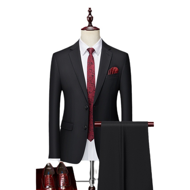 G1220Suit men's striped business two-piece suit groom wedding suit