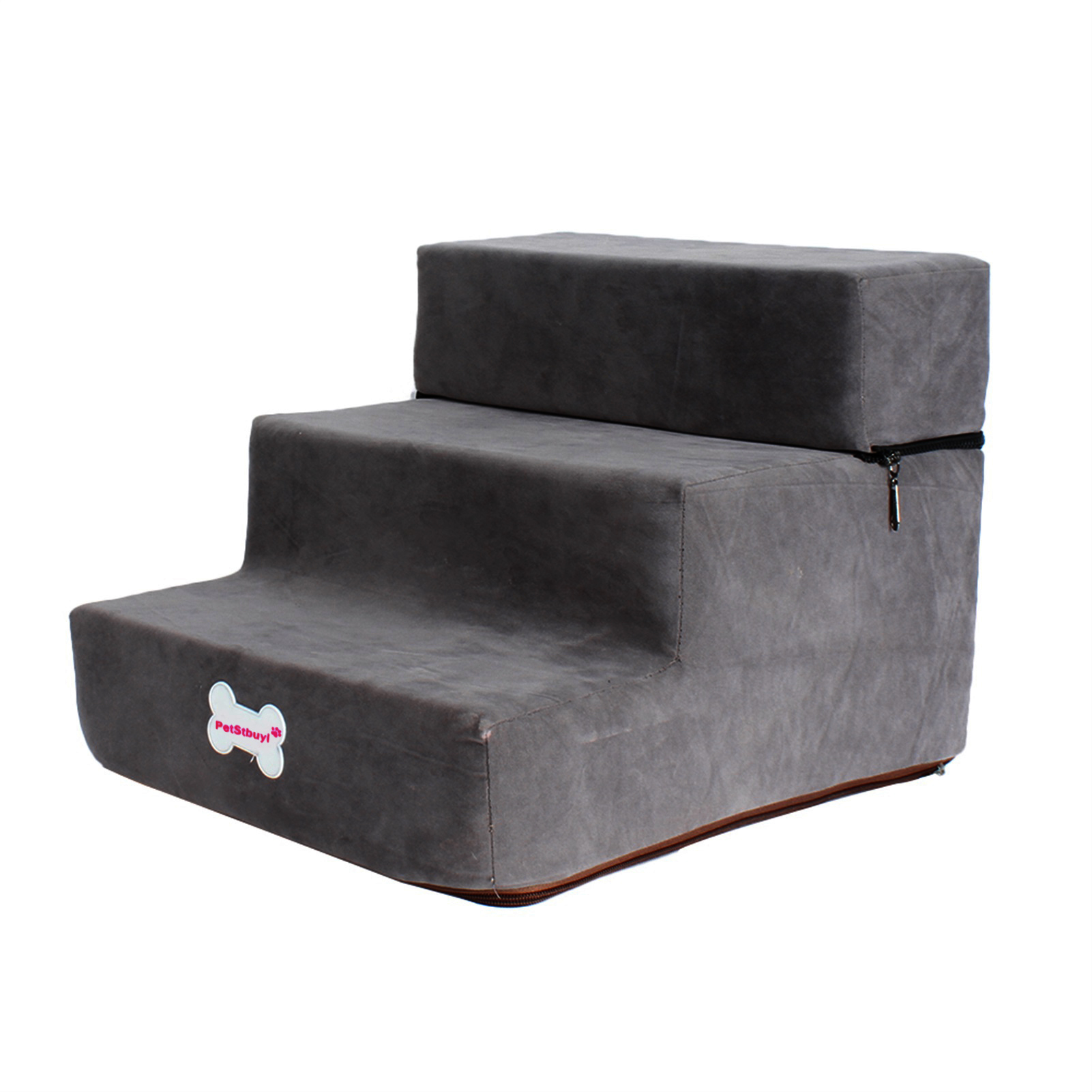 3 Tiers Steps Pet Dog Stairs Step Flannel Dog Detachable Three-Story Staircase Assembly Removable Wash Stairs Ladder Dog Stairs