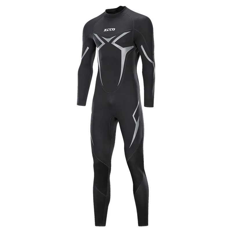 3MM Neoprene Wetsuit Mens Warm Super Elastic Cold-Proof Full Body Wetsuit Swimming Snorkeling Diving Surfing SuitXJ241220