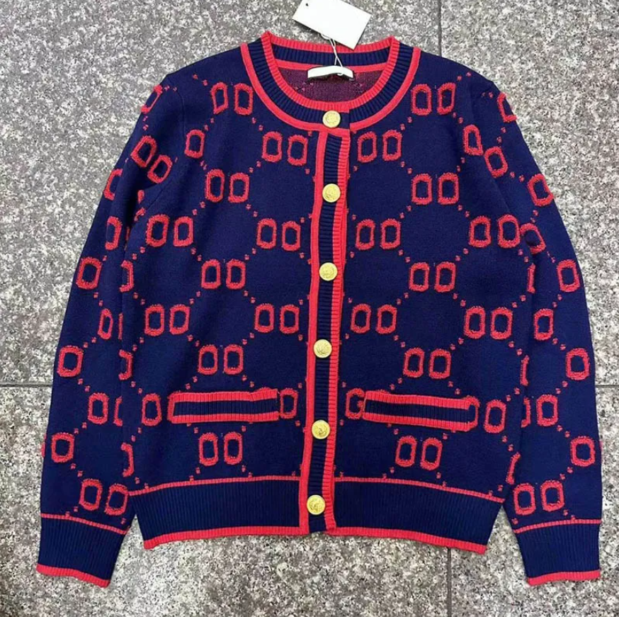 Designer womens sweaters Cardigan knitting jacket fashion Pullover High End Jacquard sweater pure cotton Autumn winter letter knitwear high quality coats