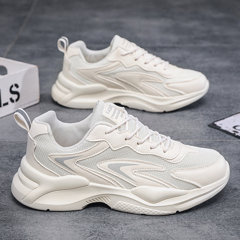 Dad shoes men 2025 summer breathable running sneakers thick soled student men's shoes trend everything mesh casual shoes