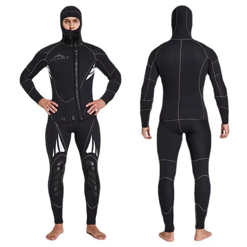 Full Set 5MM Diving Wetsuits Neoprene Spearfishing Diving Suit Men Wet Suit Surfing Windsurf Swimsuit Swimwear WindsurfingXJ241220