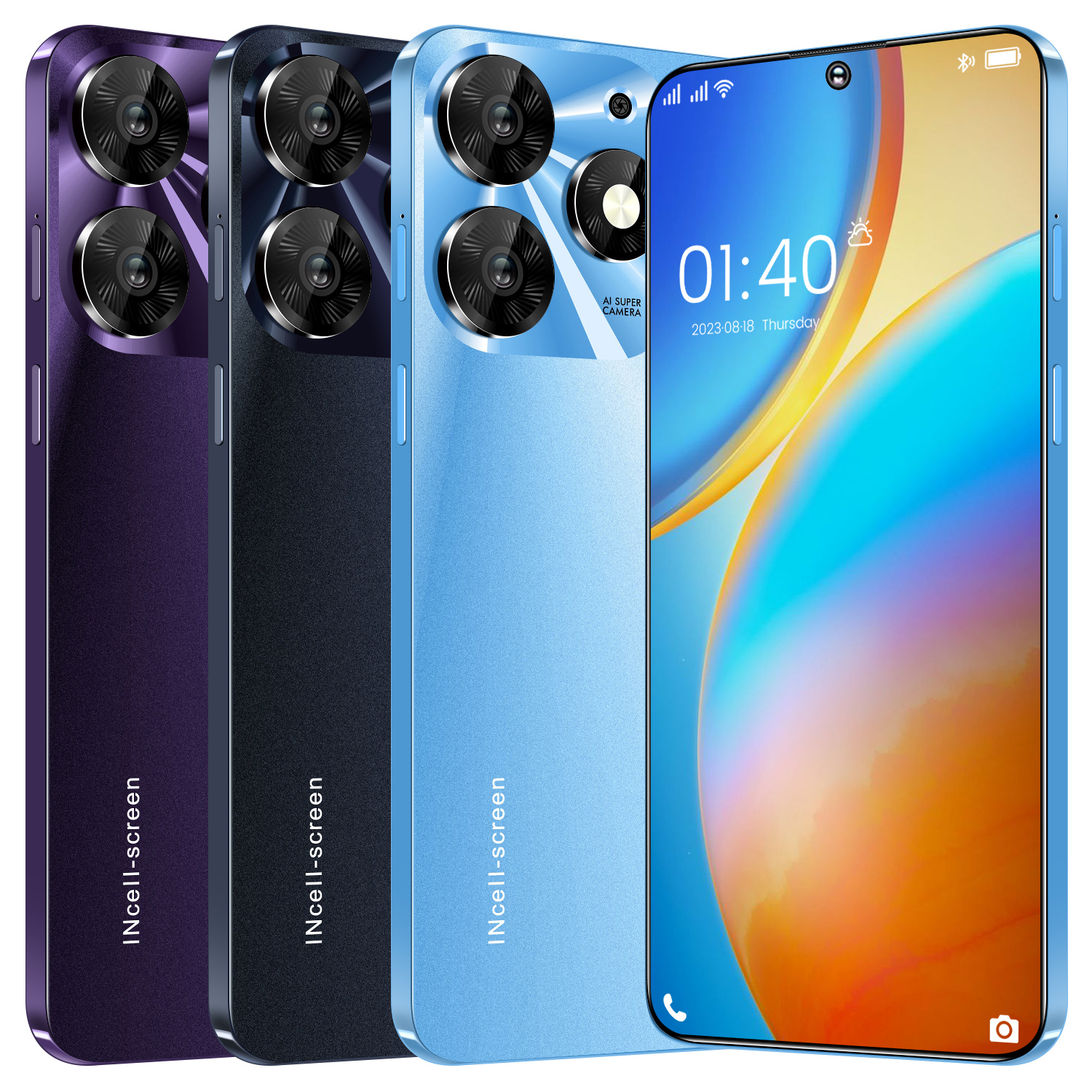 Smartphone mobile Android Spark 10 Pro 7,3 pouces de 7,3 pouces avec charge rapide et déverrouillage de sécurité d'empreintes digitales de la côt